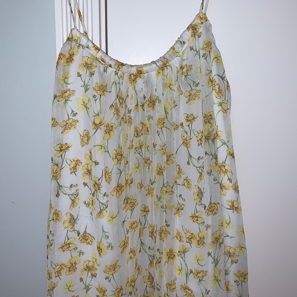 Yellow Flowered lightweight top from MANGO